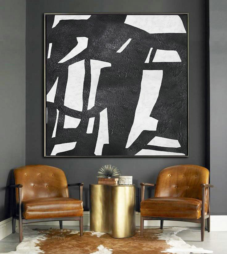 Large Modern Abstract Painting,Oversized Minimal Painting On Canvas - Modern Wall Decor